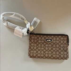 NWT Coach Brown Wristlet